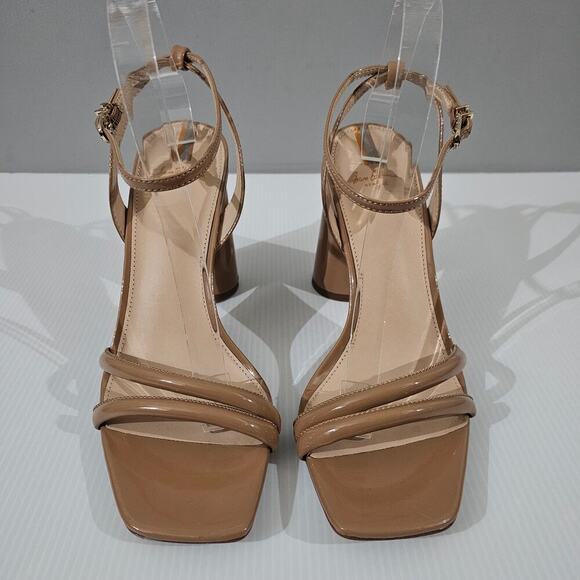 NEW Sam Edelman Kia Sandal Womens 10 Rosa Blush Patent Strappy Block Heel - Picture 4 of 13